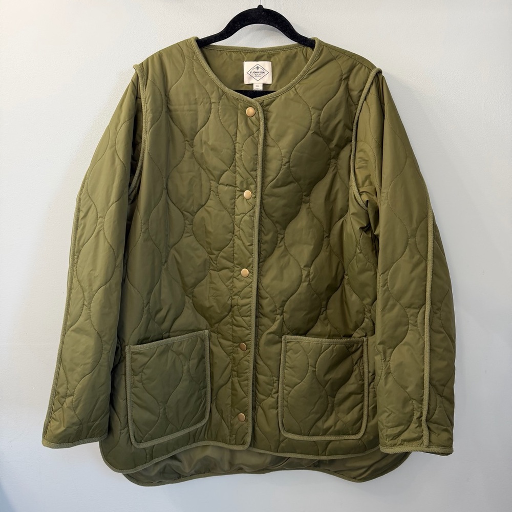 St. John's Bay Olive Quilted Jacket